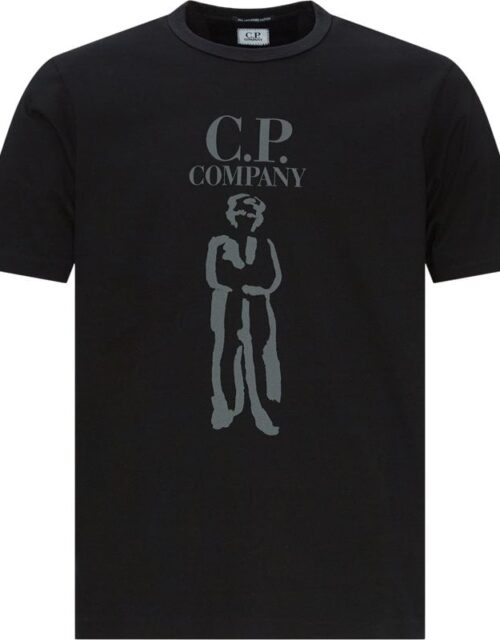 C.P. Company Mercerized Short Sleeve T-Shirt Sort