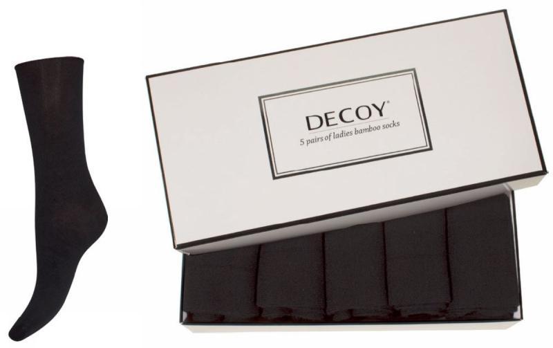 Decoy 5-pak Ankelstrømper i Bambus - Sort Kvalitettilbud!