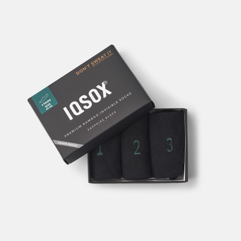 Iq Sox 3-pak Bambus Usynlige Strømper - Fantastisk Tilbud!