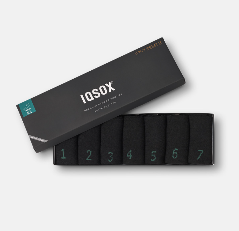 Iqsox 7-pack Bambus Ankel Strømper Black-37-40