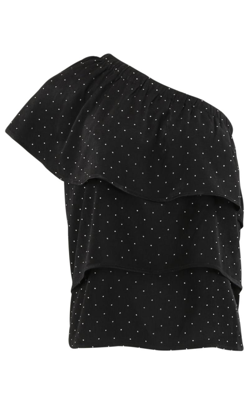 Continue Bluse - Bianca - Black
