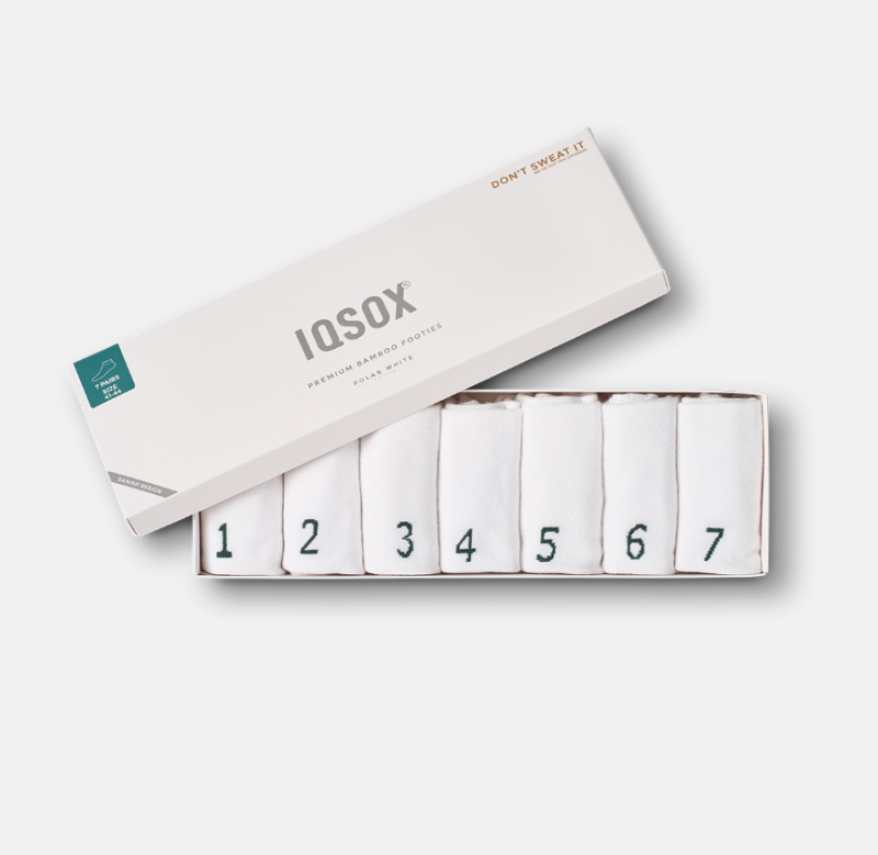 Iqsox 7-pack Bambus Ankelstrømper - Hvidt Tilbud!