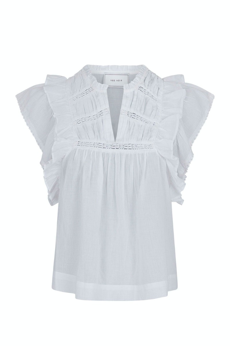 Neo Noir - Top - Jayla S Voile Top - White