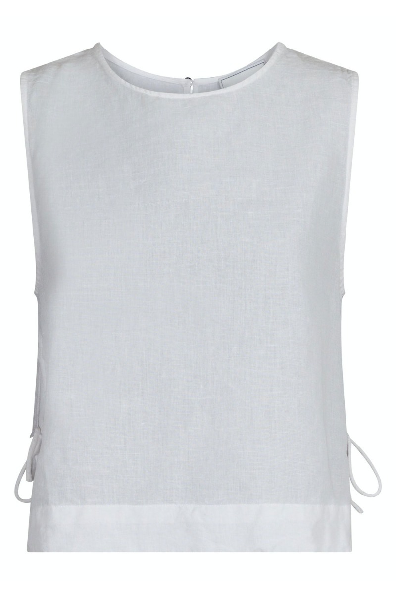 Neo Noir - Top - Svetlana Linen Top - White