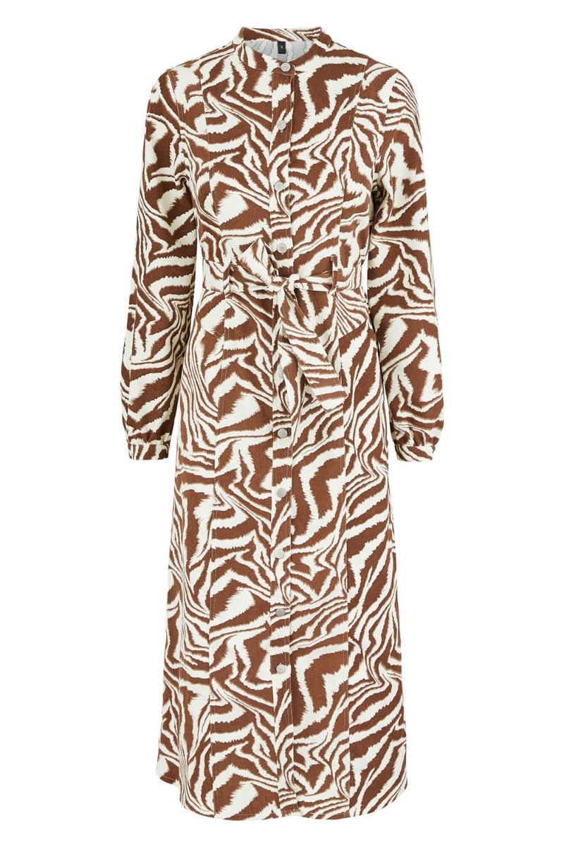 Y.A.S - Kjole - London LS Midi Dress - Ecru
